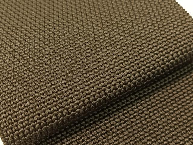 平和屋着物●男性 本場筑前博多織 角帯 涅色 正絹 逸品 未使用 CABH4437vp