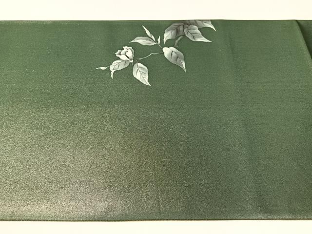 平和屋着物●染色作家 斉藤三才 太鼓柄袋帯 手描き 花蝶文 正絹 逸品 CABH4441vp
