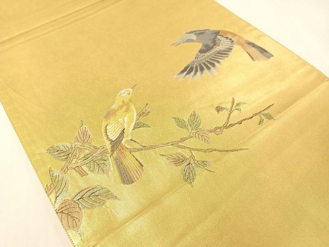 平和屋着物●松岡正剛 太鼓柄袋帯 尉鶲 金糸 正絹 逸品 CABH4444vp