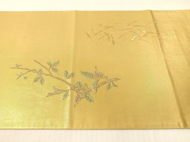 平和屋着物●松岡正剛 太鼓柄袋帯 尉鶲 金糸 正絹 逸品 CABH4444vp