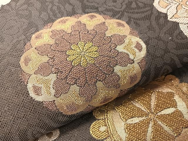 平和屋着物▽西陣 六通柄袋帯 スリーシーズン 春夏秋 正倉院花蝶文 金銀糸 証紙付き 正絹 逸品 CABH4457vp