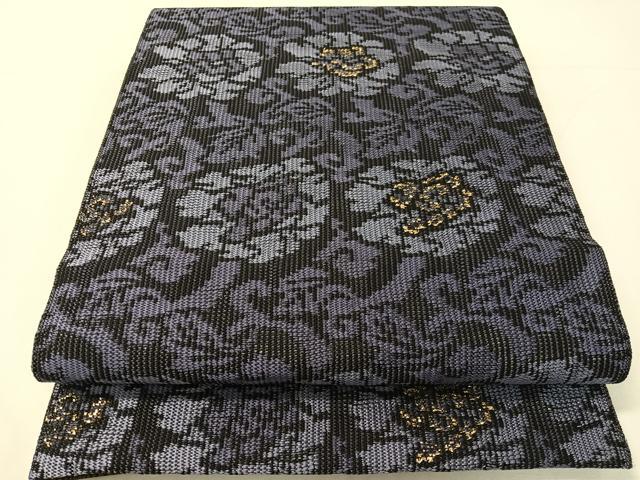平和屋着物●両面 全通柄袋帯 更紗唐草文 金糸 正絹 逸品 未使用 CABH4483vp