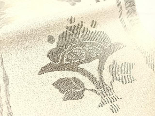 平和屋着物●本場筑前博多織 八寸名古屋帯 更紗吉祥文 正絹 逸品 CABH4497vp