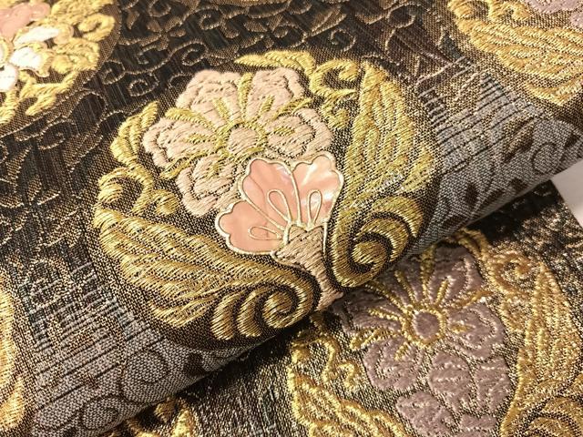 平和屋着物▽螺鈿 袋帯 スリーシーズン 春夏秋 唐織 更紗丸文 金彩 正絹 逸品 CABH4505vp