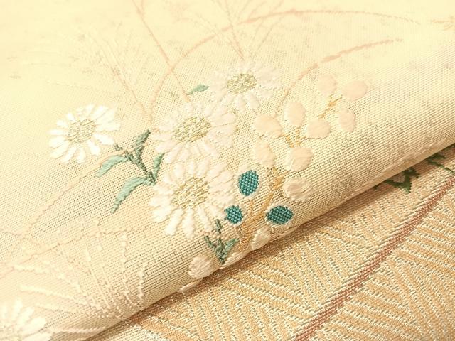 平和屋着物*夏物 太鼓柄袋帯 籬花文 金銀糸 正絹 逸品 CABH4510vp