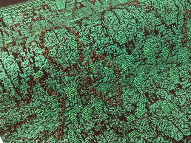 平和屋着物●中国三大刺繍 相良刺繍 太鼓柄袋帯 吉祥文様 正絹 逸品 CABH4517vp