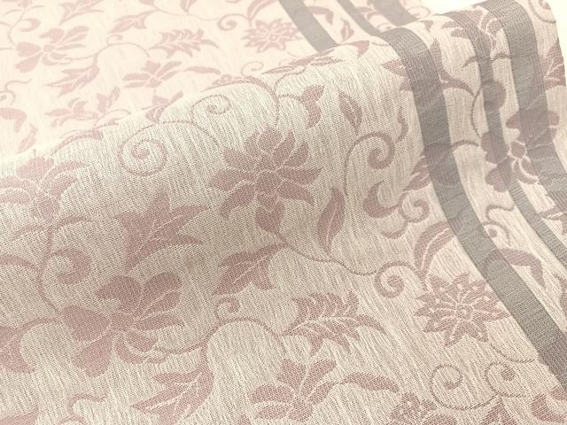 平和屋着物▽両面 六通柄袋帯 スリーシーズン 春夏秋 櫛織 更紗唐草間道 正絹 逸品 未使用 CABH4523vp