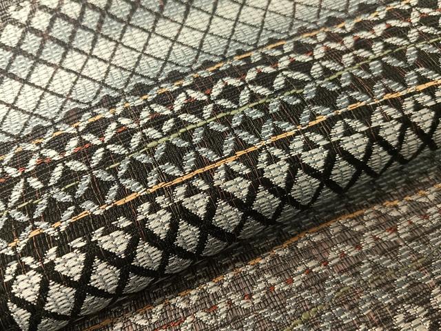 平和屋着物▽両面 六通柄袋帯 スリーシーズン 春夏秋 櫛織 吉祥間道 正絹 逸品 CABH4524vp