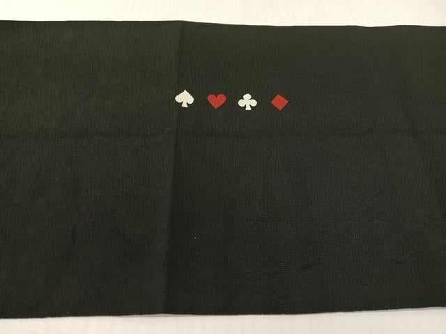 平和屋着物●爪掻き本綴れ 八寸名古屋帯 トランプ 黒地 正絹 逸品 CABH4540vp
