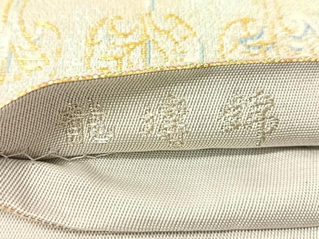 平和屋着物●三代目 龍村光峯 六通柄 本袋帯 龍壔錦 金銀糸 正絹 逸品 CABH4543vp