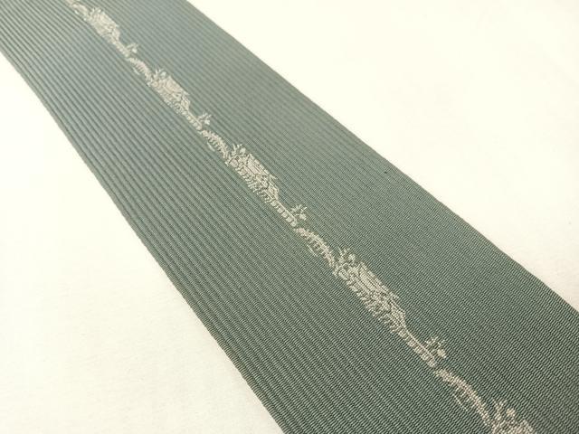 平和屋着物●男性 本場筑前博多織 角帯 風景間道 正絹 逸品 CABH4561vp