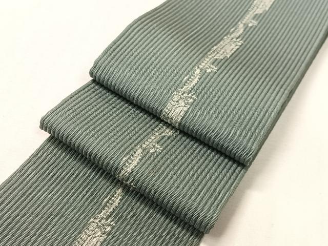 平和屋着物●男性 本場筑前博多織 角帯 風景間道 正絹 逸品 CABH4561vp