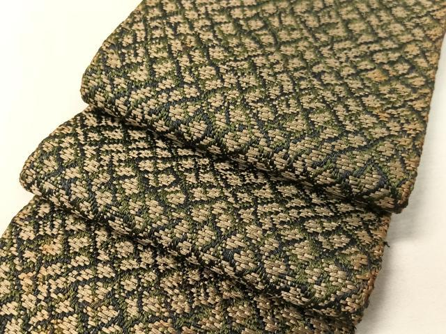 平和屋着物●男性 角帯 網目文様 正絹 逸品 CABH4567vp