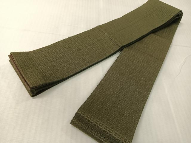 平和屋着物●男性 両面 角帯 格子柄 黒鳶色 千歳茶色 CABH4579vp