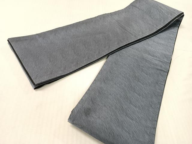 平和屋着物●螺鈿 両面 半幅帯 満月 舞桜 黒地 金銀彩 正絹 逸品 CABH4589vp