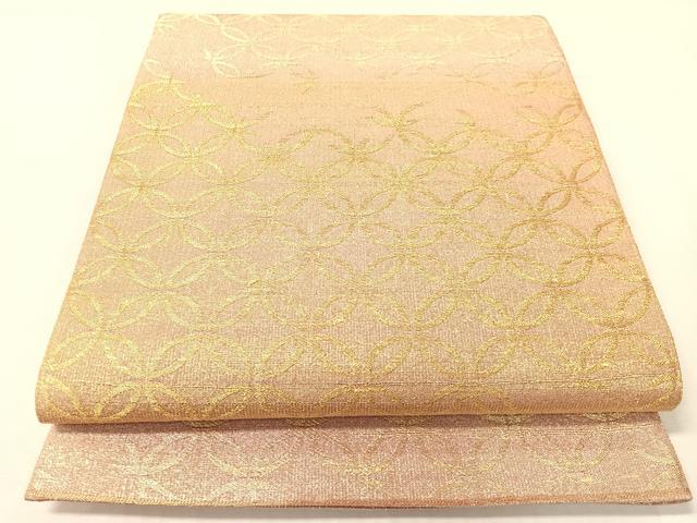 平和屋着物●桝屋高尾 ねん金綴錦 六通柄袋帯 名物聚文七宝 正絹 逸品 未使用 CABH4605vp