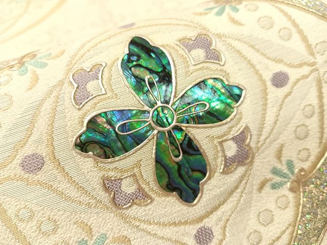 平和屋着物●螺鈿 袋帯 夢・みやび 銀糸 正絹 逸品 CABH4615vp