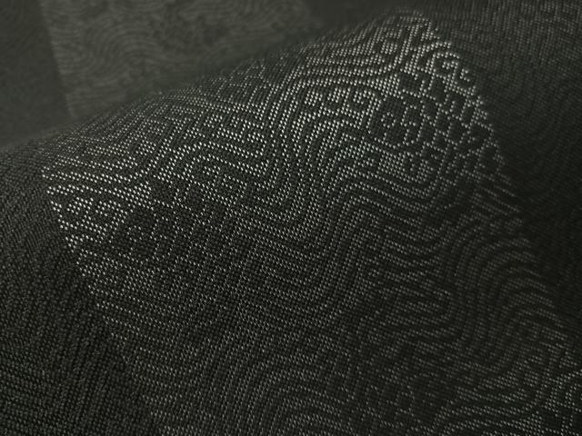 平和屋着物●両面 六通柄袋帯 唐織 舞桜 黒地 正絹 逸品 未使用 CABH4619vp