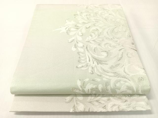 平和屋着物●BANKANわものや 六通柄袋帯 唐織 唐草文 銀糸 正絹 逸品 CABH4628vp