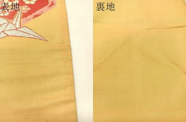 平和屋着物●アンティーク 大正ロマン 九寸名古屋帯 唐織 折り鶴 銀糸 正絹 逸品 CABH4689vp