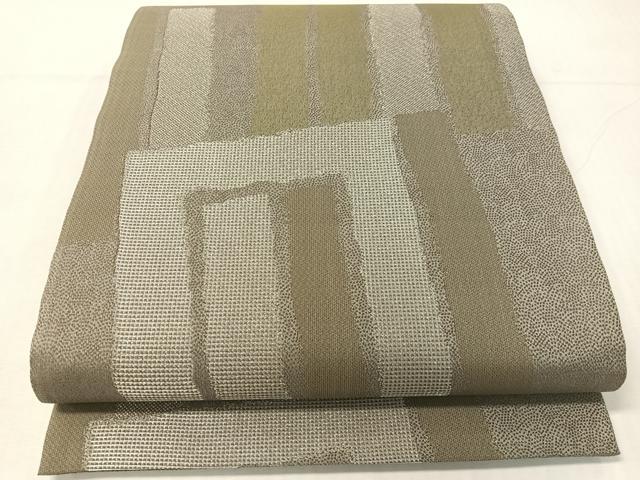 平和屋着物▽両面 六通柄袋帯 スリーシーズン 春夏秋 源氏香 銀糸 正絹 逸品 未使用 CABH4693vp
