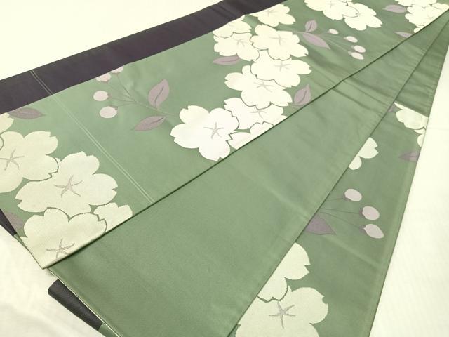 平和屋着物●世界的人形師 辻村寿三郎 ジュサブロー 六通柄袋帯 舞桜 正絹 逸品 CABH4706vp