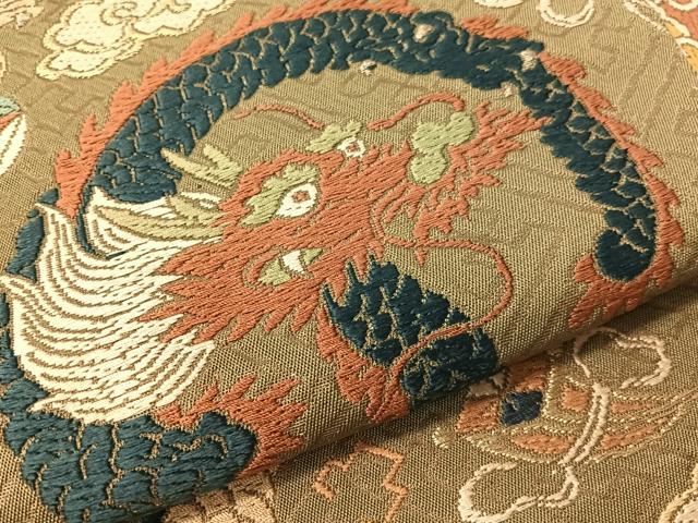 平和屋着物●つけ帯 唐織 雲龍 金糸 正絹 逸品 CABH4717vp