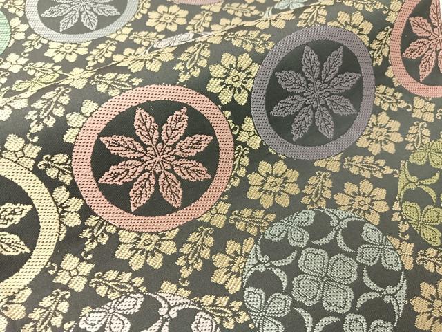 平和屋着物●六通柄袋帯 吉祥花丸文 正絹 逸品 未使用 CABH4730vp