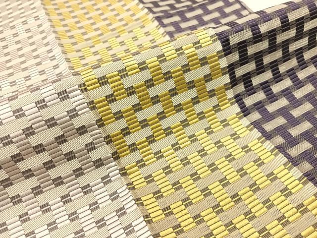 平和屋着物●本場筑前博多織 八寸名古屋帯 間道 単衣帯 正絹 逸品 CABH4733vp