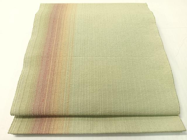 平和屋着物●八寸名古屋帯 紬地 間道 正絹 逸品 CABH4739vp