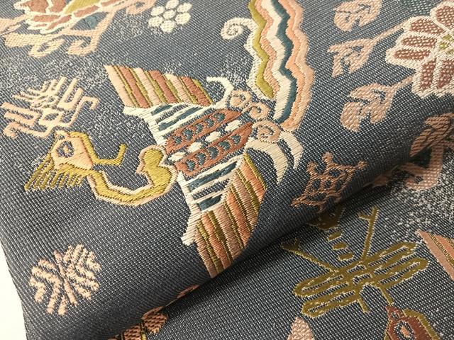 平和屋着物●六通柄袋帯 唐織 前田家旧蔵 名物裂 有栖川錦 正絹 逸品 CABH4751vp