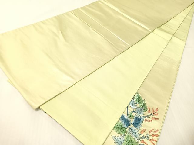 平和屋着物●総刺繍 太鼓柄袋帯 草花文 正絹 逸品 CABH4766vp