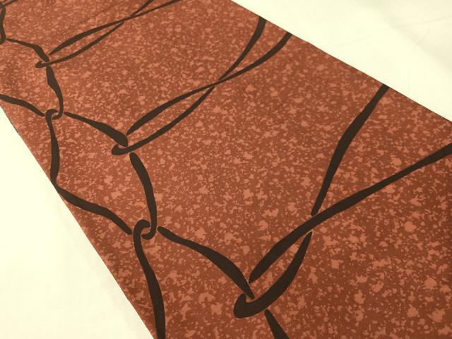 平和屋着物●両面 全通柄袋帯 そめ帯 ふくれ織 松葉文 正絹 逸品 未使用 CABH4772vp