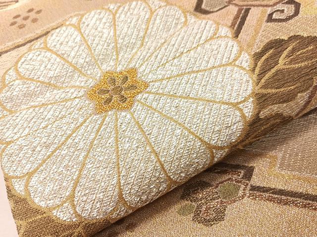 平和屋着物●六通柄袋帯 美人画譜 金銀糸 正絹 逸品 CABH4782vp