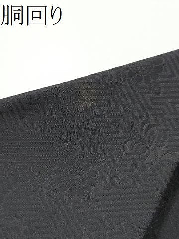 平和屋着物●九寸名古屋帯 総絞り 横段文 黒地 正絹 逸品 CABH4804hy