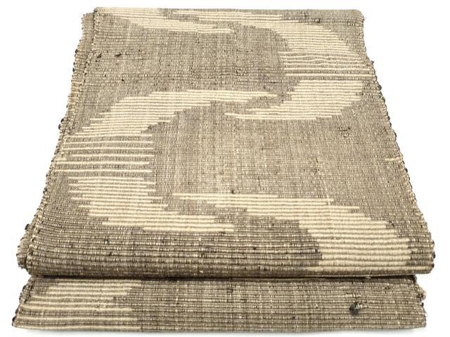 平和屋着物●八寸名古屋帯 紬地 流水文 正絹 逸品 CABH4809hy