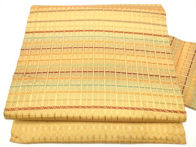 平和屋着物●九寸名古屋帯 吉野間道 正絹 逸品 CABH4811hy