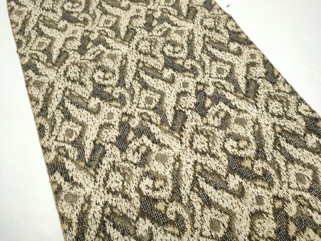 平和屋着物●八寸名古屋帯 イカット柄 金糸 正絹 逸品 CABH4823hy