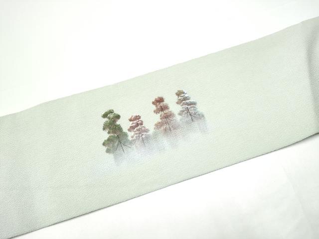 平和屋着物●九寸名古屋帯 手描き 金彩 鬼しぼ縮緬 正絹 逸品 CABH4842hy