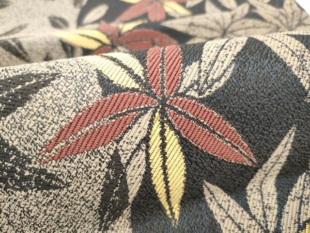 平和屋着物●八寸名古屋帯 舞葉文 正絹 逸品 CABH4845hy