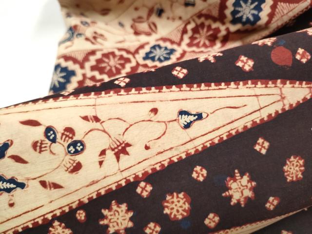 平和屋着物●全通柄 九寸名古屋帯 バディック 綿 逸品 CABH4873hy