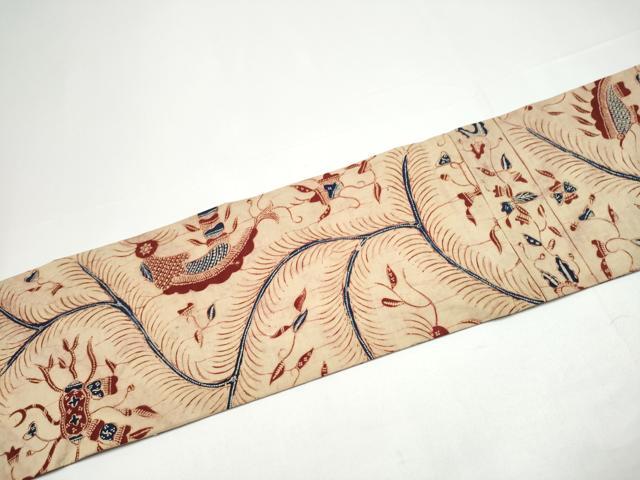 平和屋着物●全通柄 九寸名古屋帯 バディック 綿 逸品 CABH4873hy