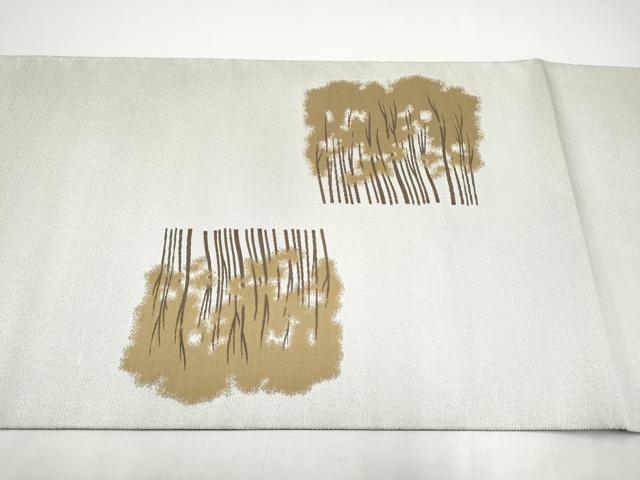 平和屋着物●太鼓柄袋帯 紹巴 風景文 金糸 正絹 逸品 CABH4878hy