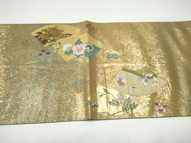 平和屋着物●西陣 とみや織物謹製 とみや帯 六通柄袋帯 扇寿萩花文 金彩 引箔 正絹 逸品 CABH4899hy