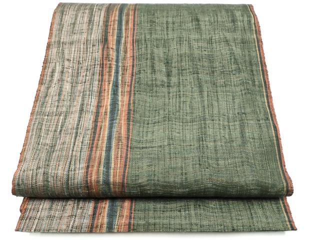 平和屋着物▽両面 全通柄袋帯 スリーシーズン 春夏秋 紬地 霞文 正絹 逸品 CABH4904hy