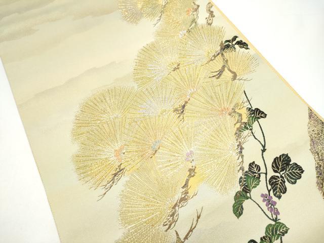 平和屋着物●六通柄袋帯 松寿菫風 金銀糸 正絹 逸品 CABH4905hy