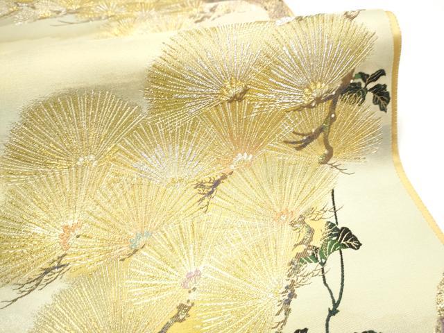 平和屋着物●六通柄袋帯 松寿菫風 金銀糸 正絹 逸品 CABH4905hy