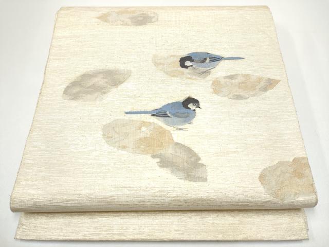 平和屋着物●太鼓柄袋帯 作家物 すくい織 深秋 金糸 正絹 逸品 CABH4913hy