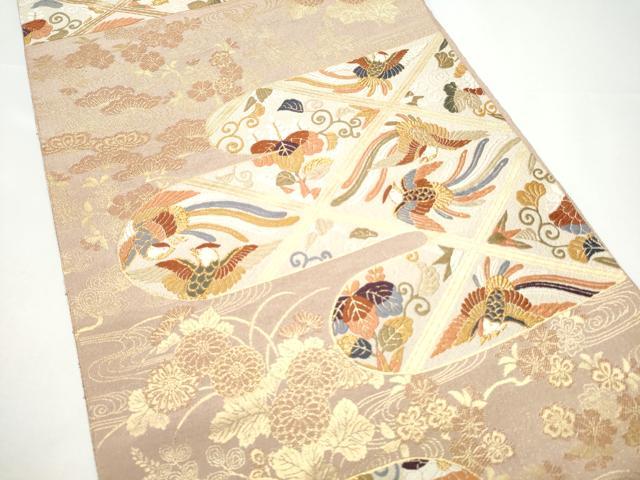 平和屋着物●六通柄袋帯 唐織 九百綴れ 慶長小袖 金糸 正絹 逸品 CABH4934hy