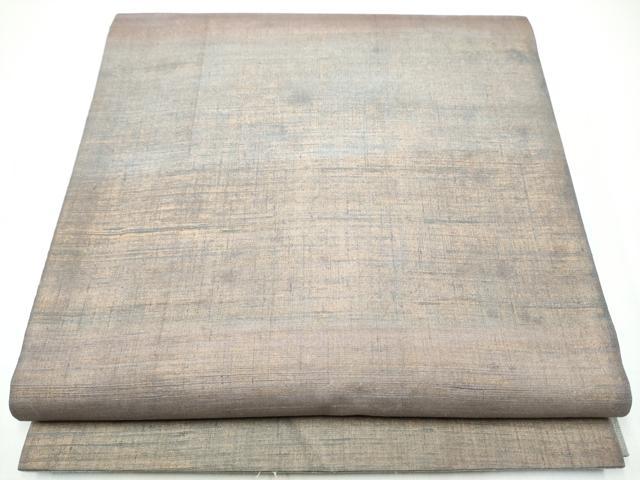平和屋着物●全通柄袋帯 紬地 霞文 正絹 逸品 CABH4938hy